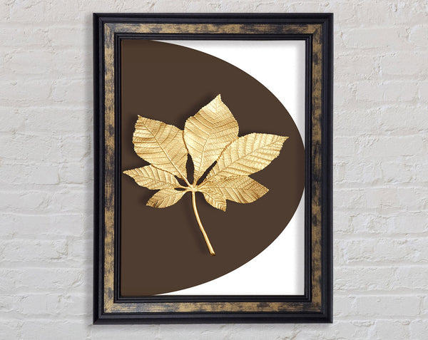 Gold Leaf On Brown And Walnut