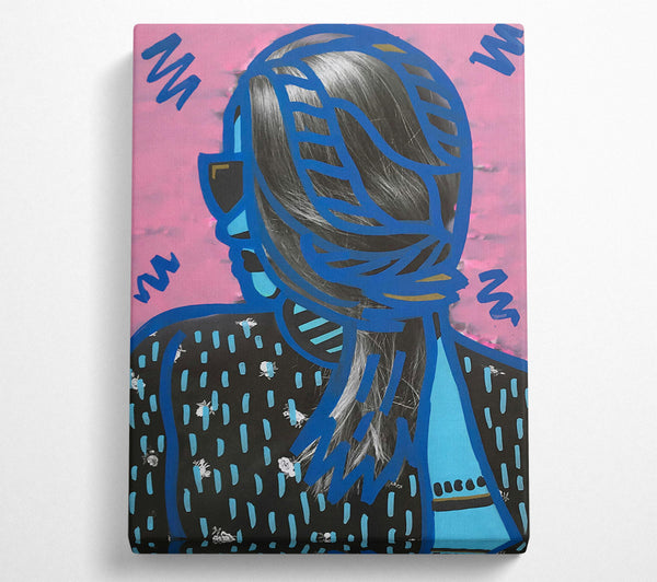 Blue Outline Portrait