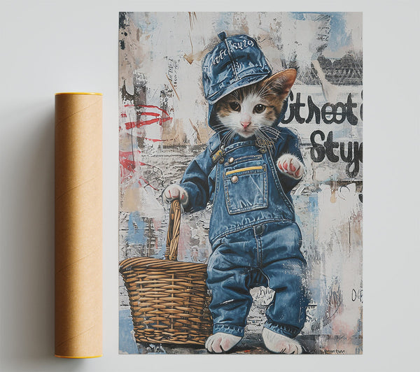 Blue Denim Kitty