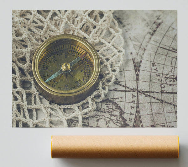 Golden Compass & Map