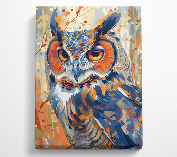 Orange-Eyed Owl Gaze