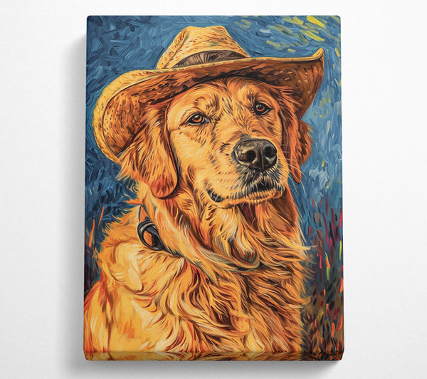 Golden Retriever Hat Van Gogh