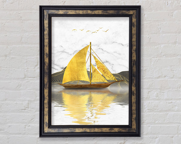 Golden Sail Ship