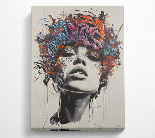 Graffiti Head Woman