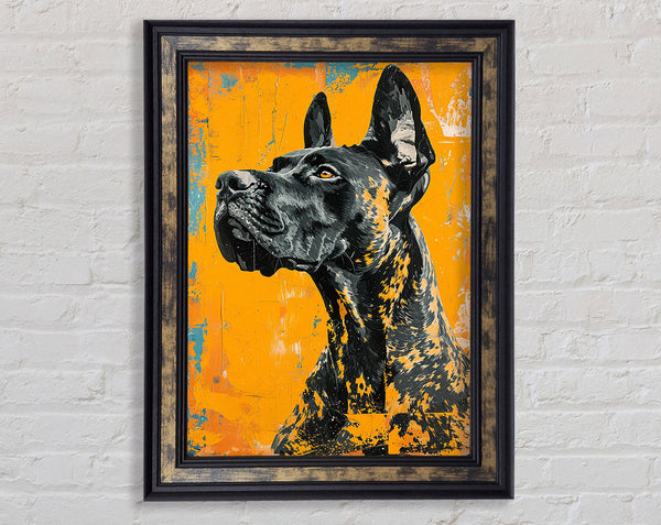 Great Dane On Yellow