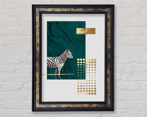 Green Rectangle With Zebra