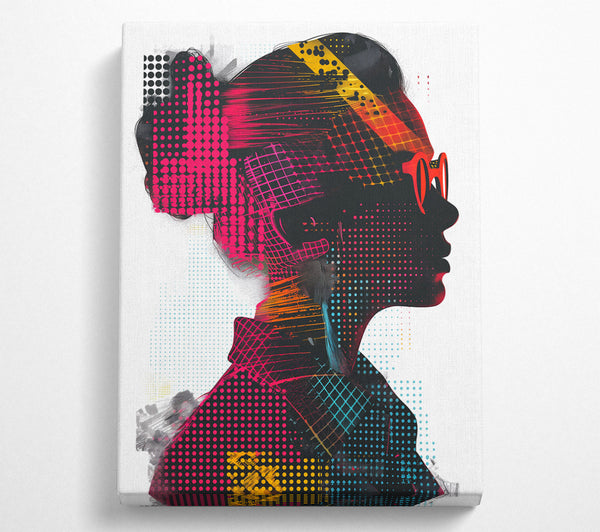 Halftone Trendy Woman