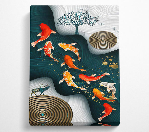 Koi Fish Green