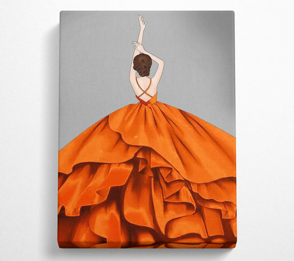 Lady In Large Orange Dress