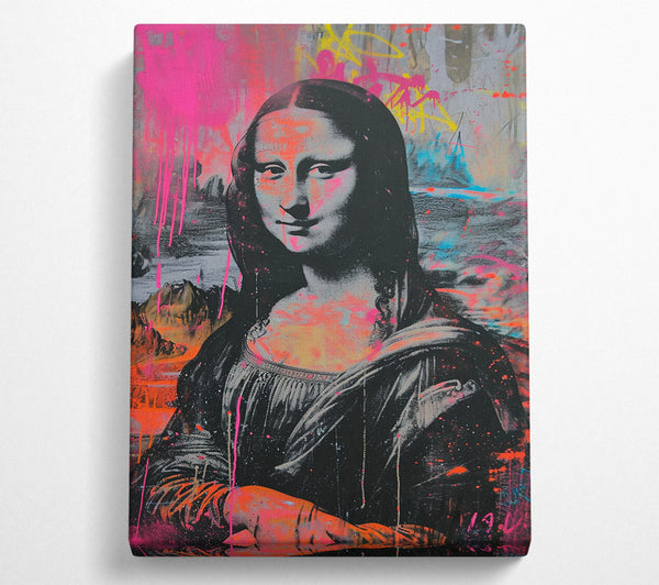 Mona Lisa Graffiti Pink