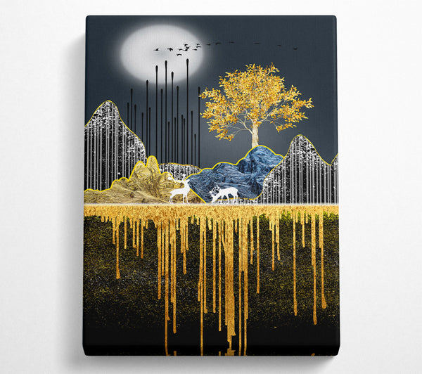 Moonlit Gold Tree