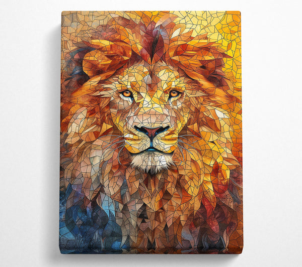 Mosaic Lion Fire