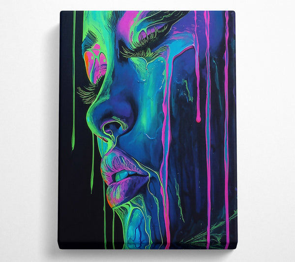 Neon Dripping Face