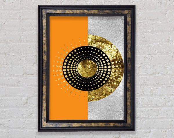 Orange And Gold Dots In A Circle