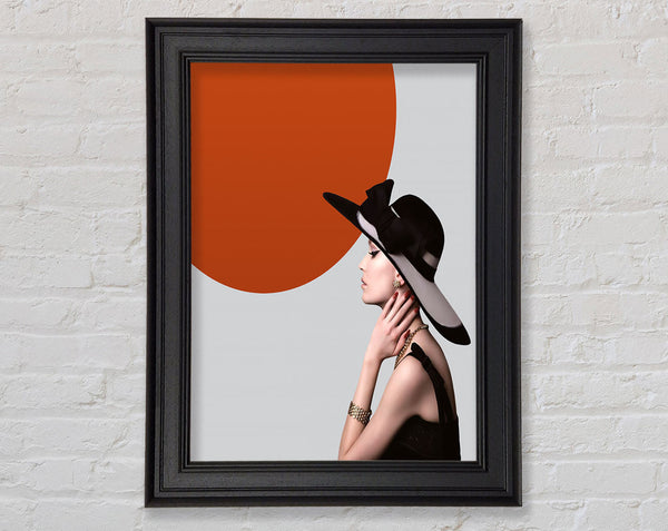 Orange Circle  Black Hat