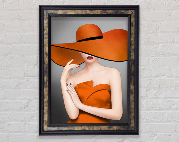 Orange Dress And Hat