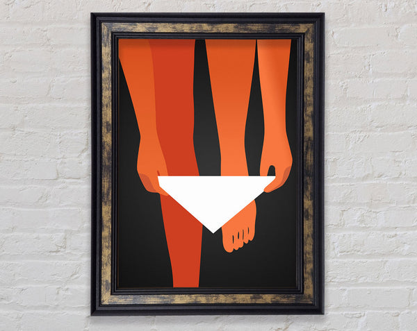 Orange Lady With Walnut Underwear