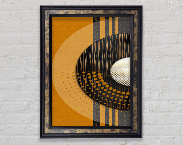 Orange With Abstract Circle Design