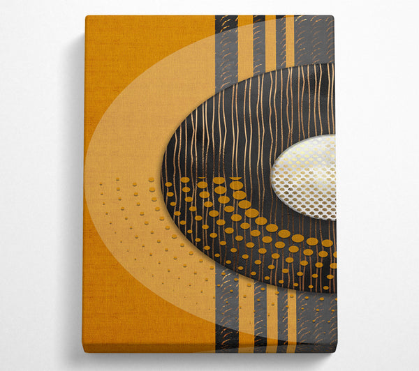 Orange With Abstract Circle Design