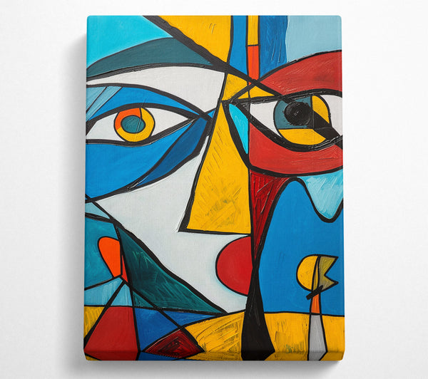 Picasso Face Blue And Red