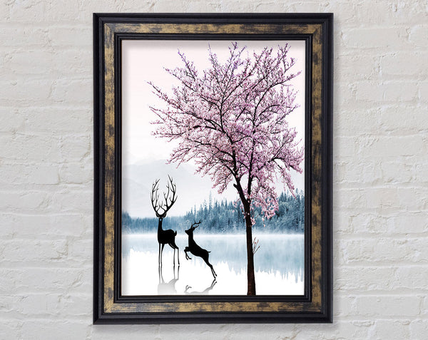 Pink Blossom Tree Stag