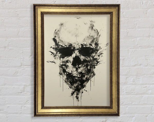 Skull Watercolour White