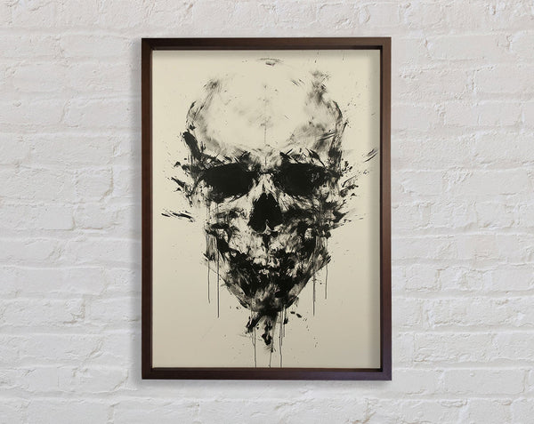 Skull Watercolour Walnut