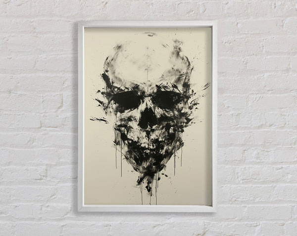 Skull Watercolour White