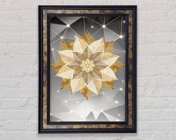 Sparkly Gold Flower