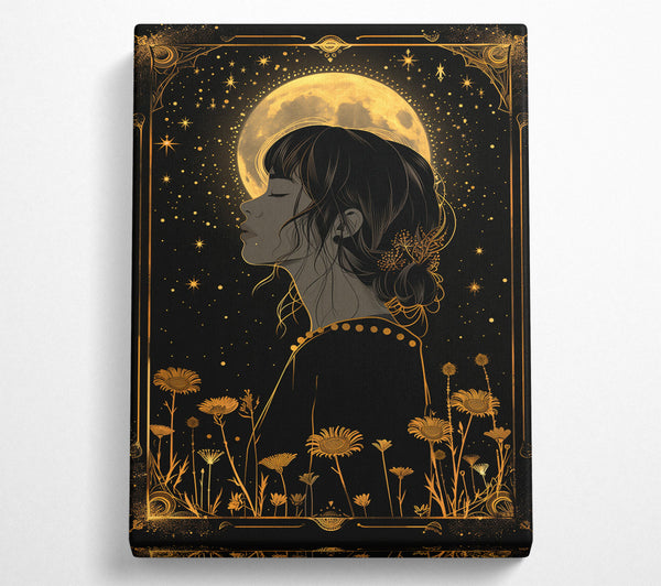 Tarot Card Moon Girl