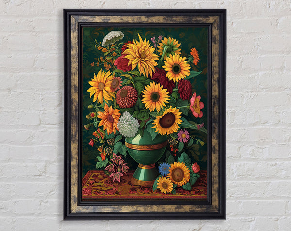 Vase Of Vibrant Flowers