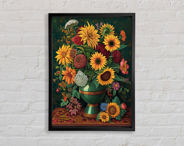 Vase Of Vibrant Flowers