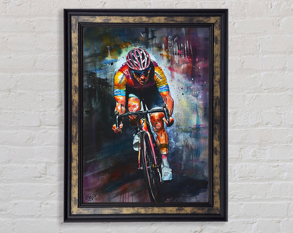 Watercolour Explosion Cyclist