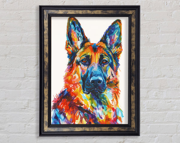 Watercolour German Shepherd