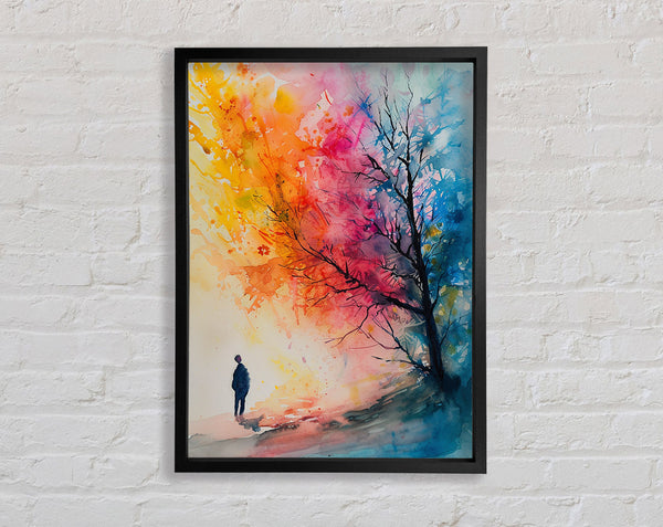 Watercolour Man Trees