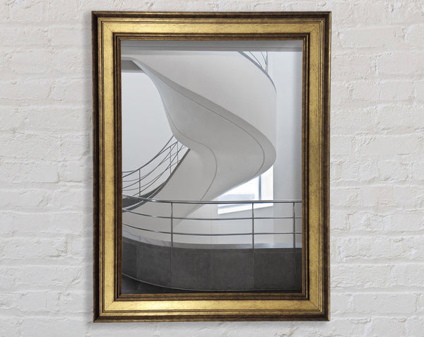 White And Grey Spiral Staircase