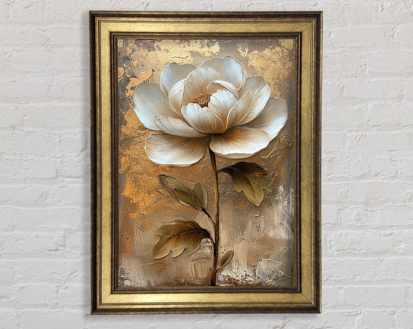 White Flower On Gold