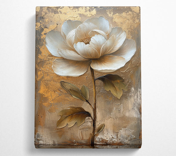 White Flower On Gold