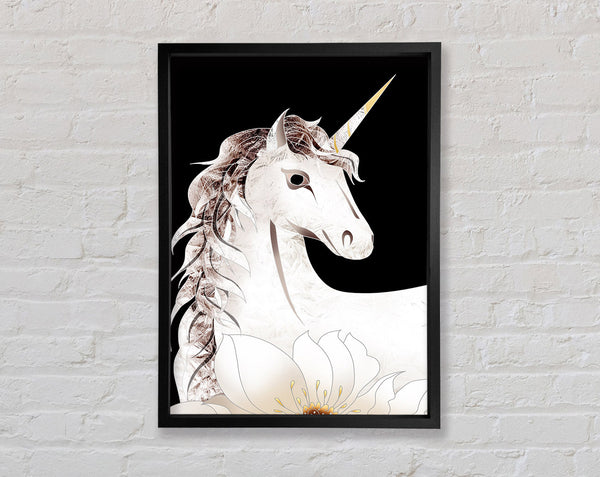 White Unicorn With Black