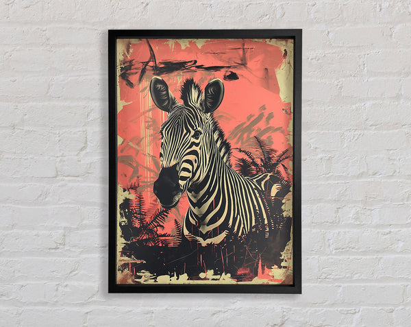 Zebra Collage Red