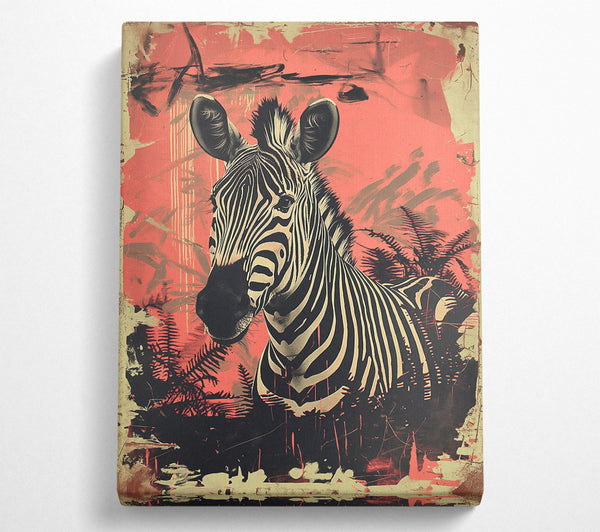 Zebra Collage Red