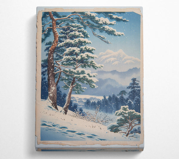 Snow-Covered Trees And Mountains