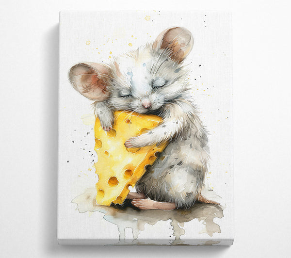 A Cute Watercolor Painting Of A Mouse