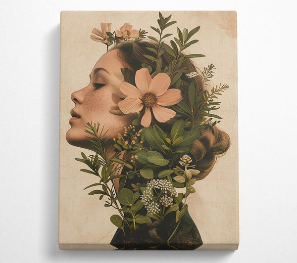 A Woman With Flowers In Her Hair