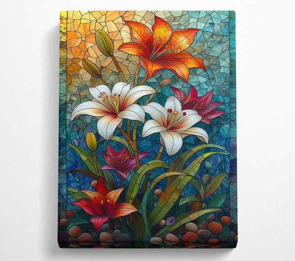 Stained Glass Lilies