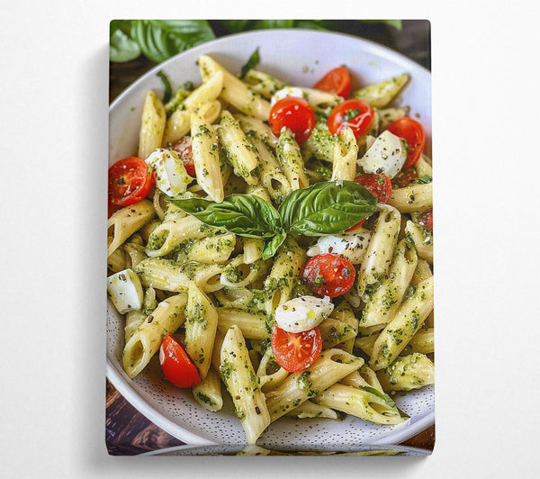 Pesto Pasta With Cherry Tomatoes And Mozzarella