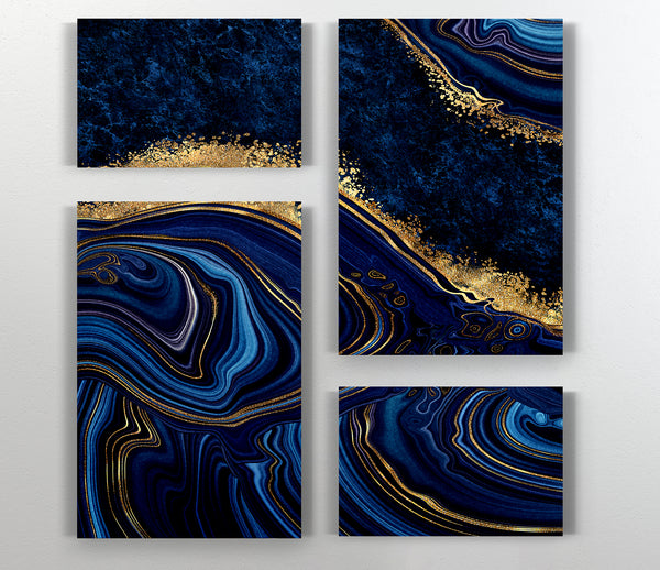 Blue And Gold Marble