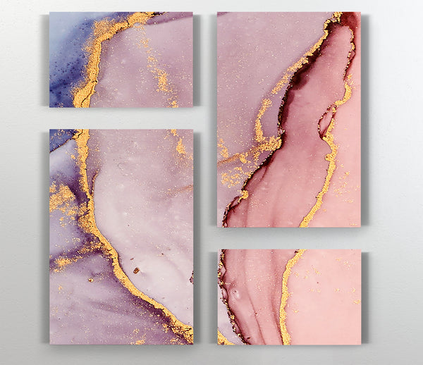 Pink and Gold Marble