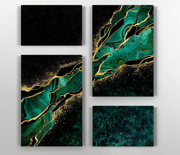 Green and Gold Marble