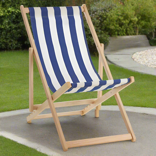 Beauport Classic Navy and White Deck Chair